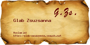 Glab Zsuzsanna névjegykártya